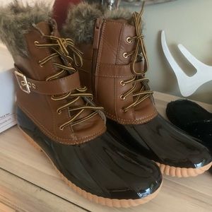 Dark Brown duck boots